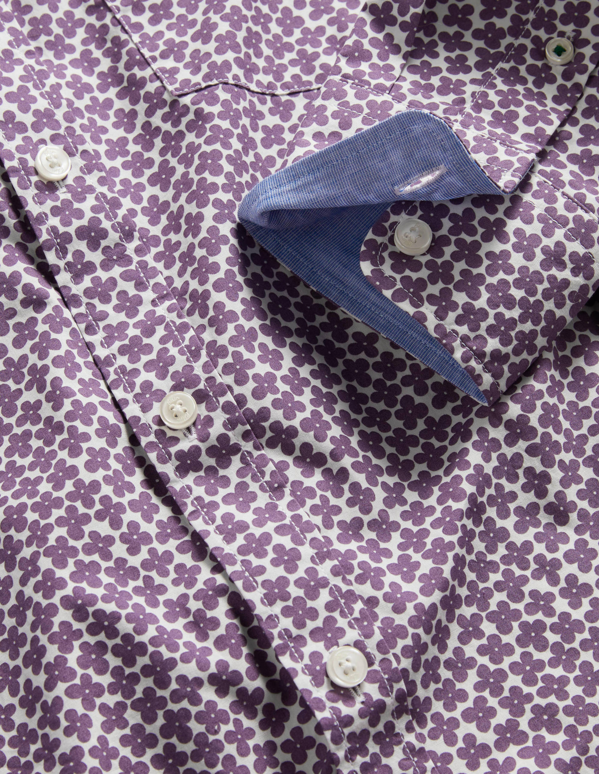  Cutaway Collar Poplin Shirt-Snowdrop/Grape Jam Ditsy Daisy、mySite、ashleygrahame
