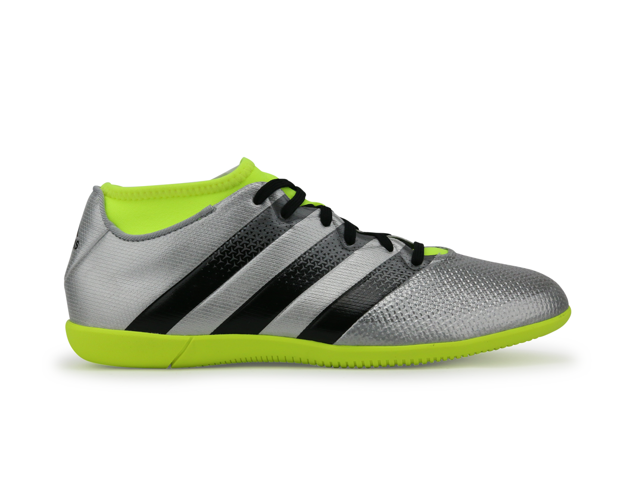 adidas Men's ACE 16.3 Primemesh Indoor Soccer Shoes Silver Metallic/Core Black/Solar Yellow、mySite、bottomscart