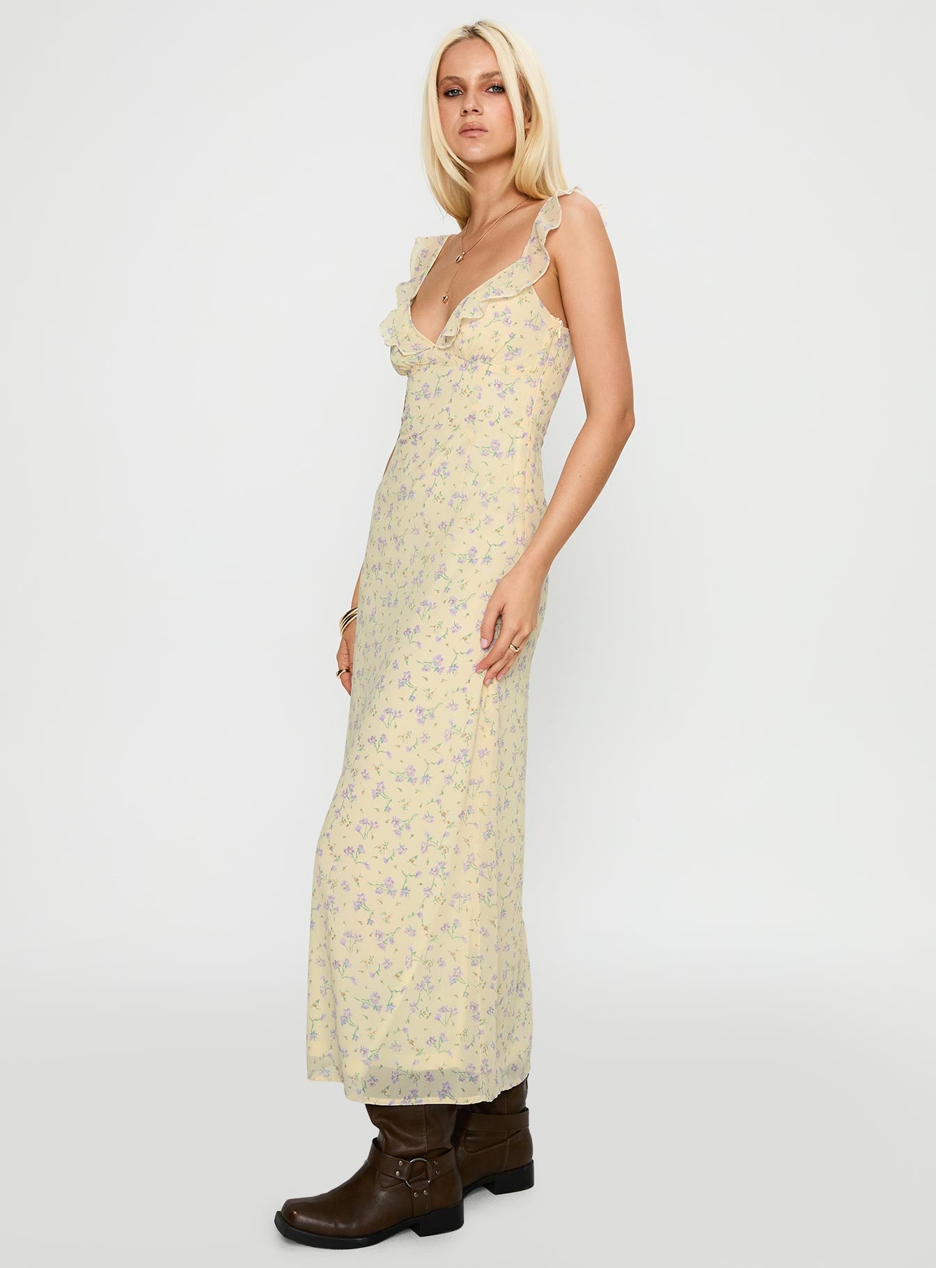 Jayne Frill Maxi Dress Multi、mySite、solidvoid