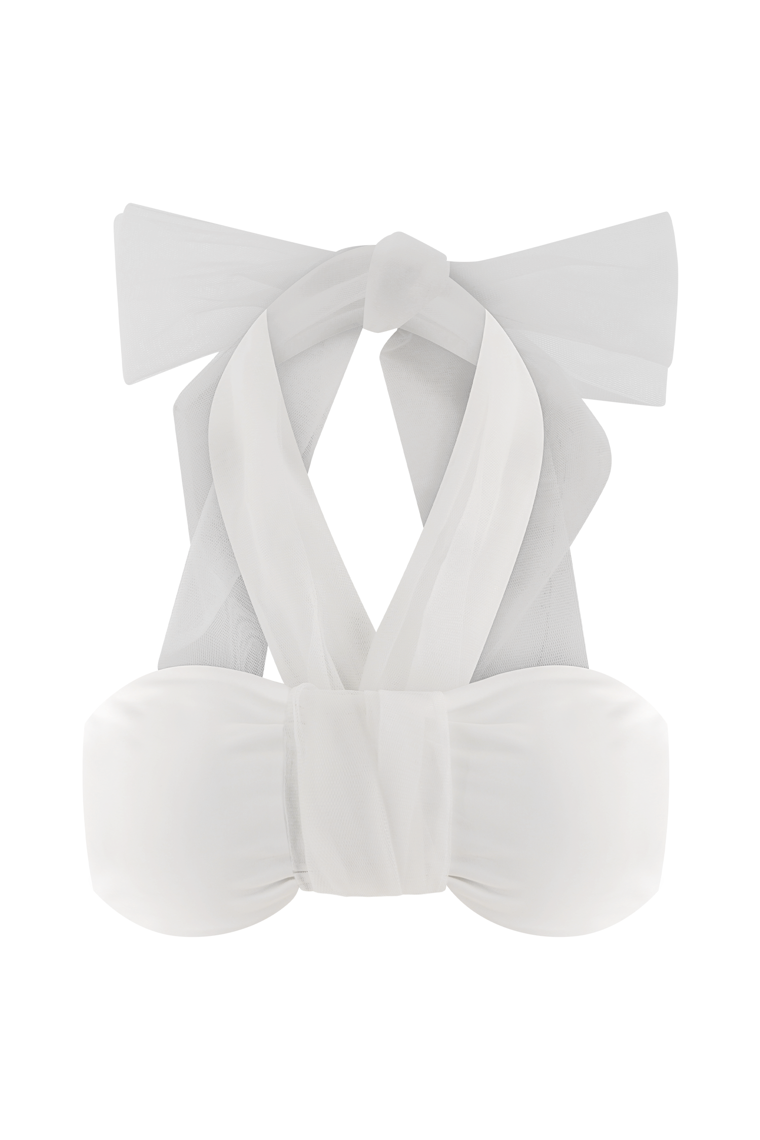 Sheryl Bow Bikini Top - Ivory、mySite、solidvoid