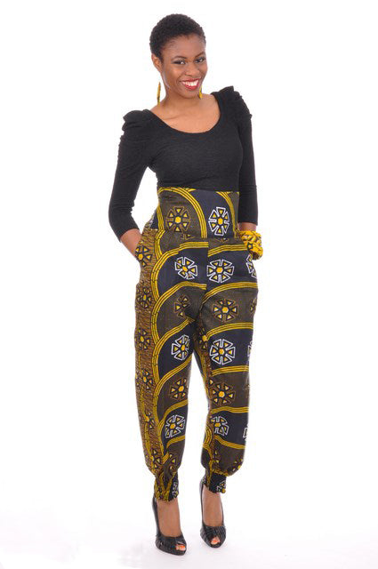 Gorgeous African Print Ankara Genie Pants for Women-DP3210P、mySite、solidvoid