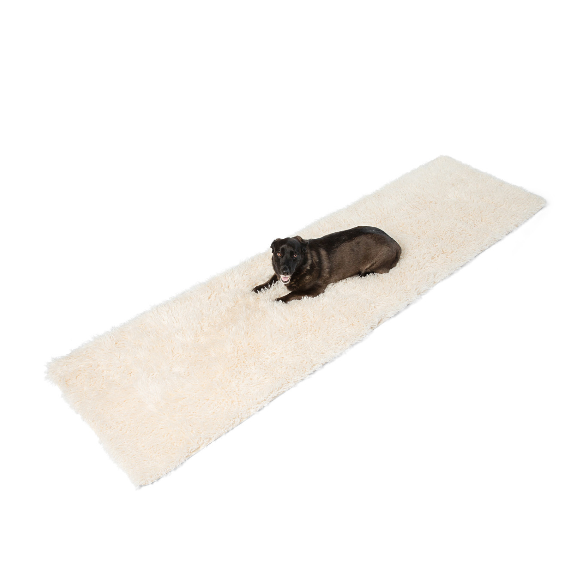 PupRug™ Luxe Orthopedic Bed + Matching Bed Runner Bundle - Plush Sheep Ivory、mySite、solidvoid
