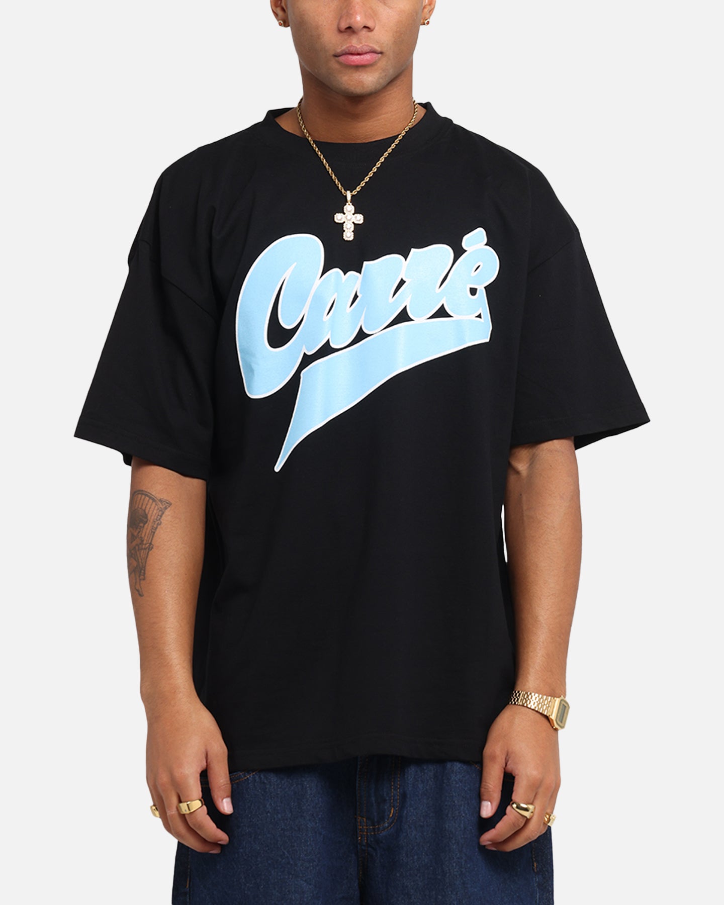 Carre Slugger Script T-Shirt Black、mySite、zt4zffjzw