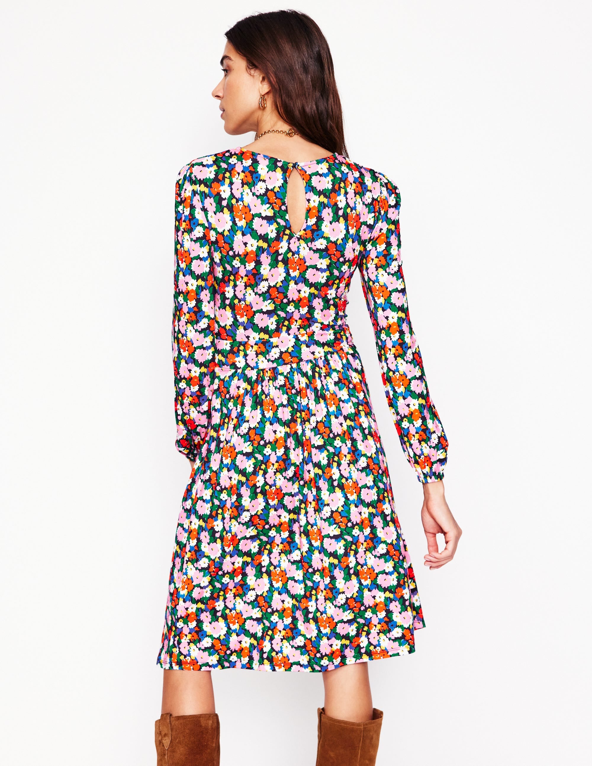  Alexandra Blouson Jersey Dress-Multi, Painterly Meadow、mySite、ashleygrahame