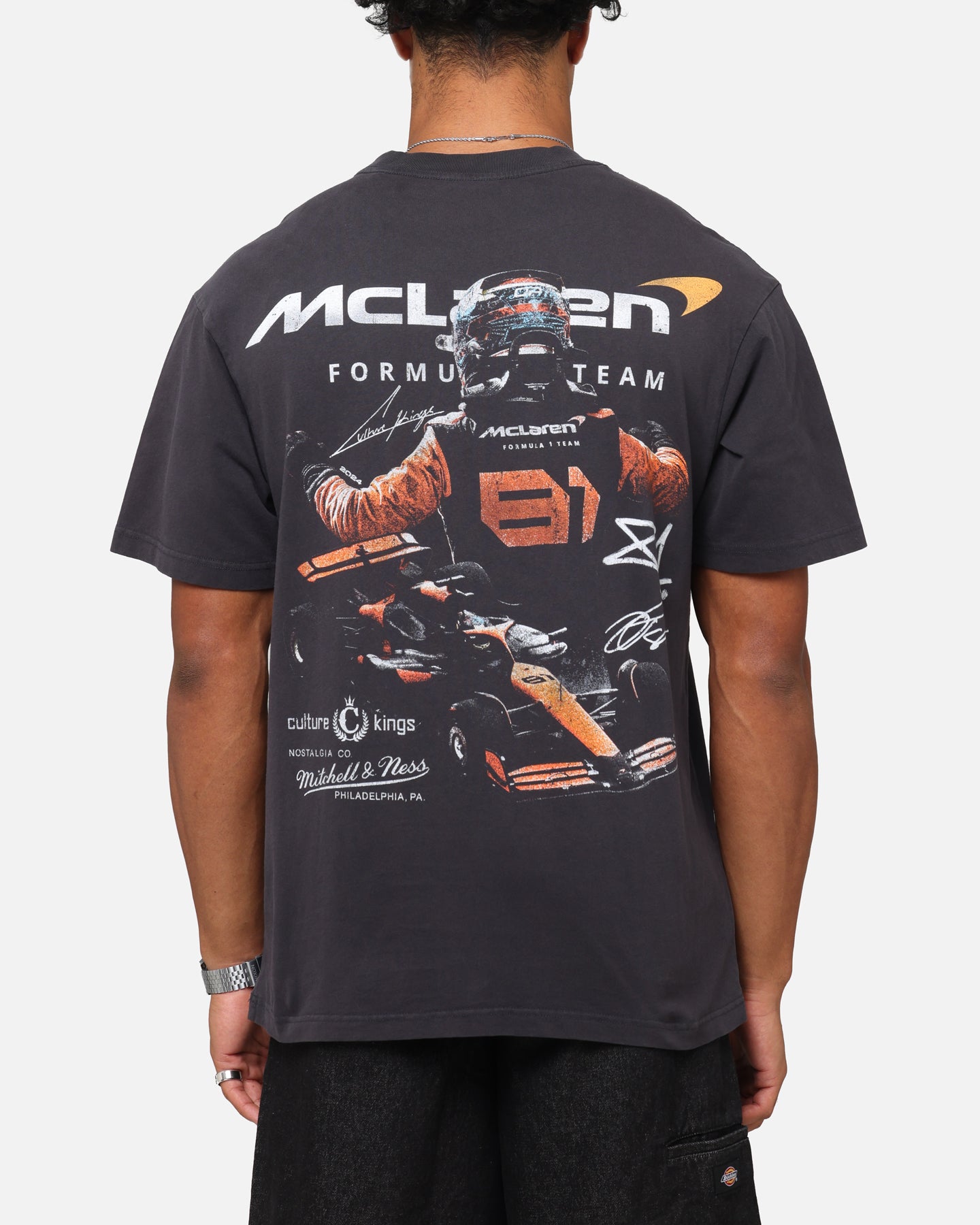 Mitchell & Ness X Mclaren Oscar Piastri Victory T-Shirt Faded Black、mySite、zt4zffjzw