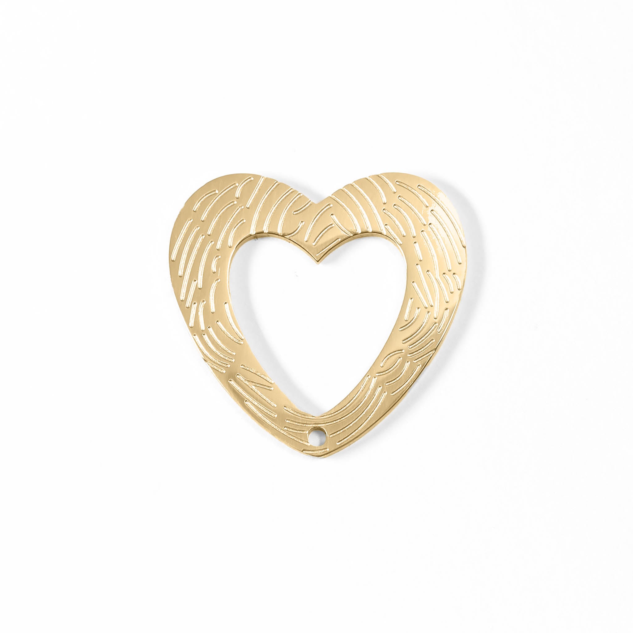 18K Gold PVD Stainless Steel Hollow Heart Charm / PDL0070、mySite、dreamappss