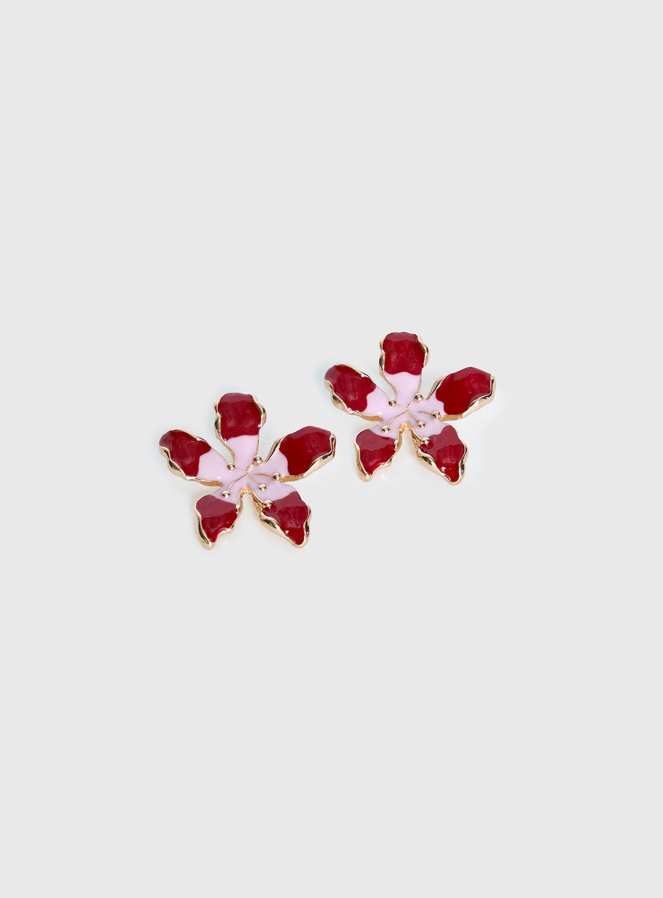 Ysabelle Flower Earrings Pink / Red、mySite、solidvoid