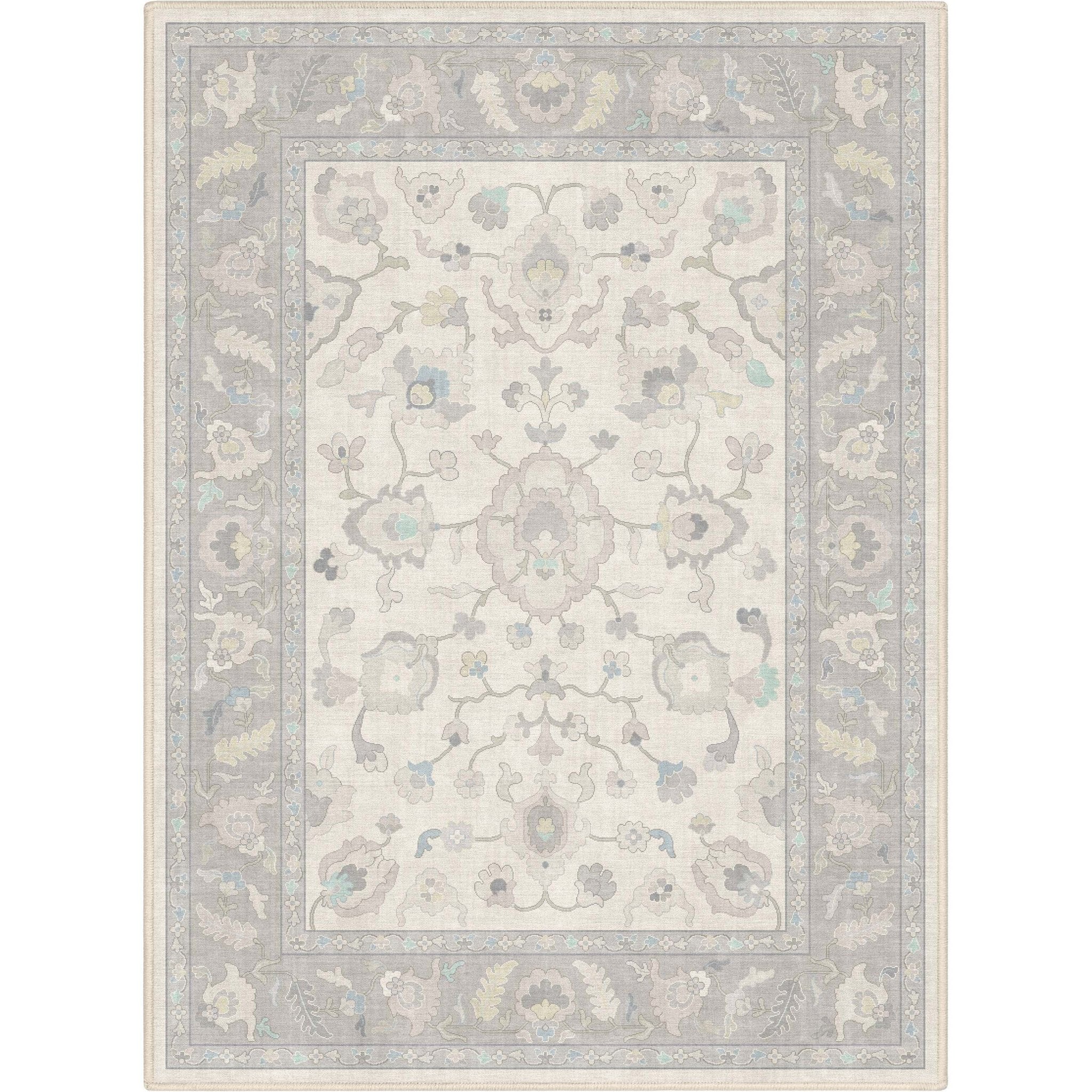 Konya Updated Traditional Oriental Pastel Rug for Living Room Bedroom Dining Room ,Easy Clean、mySite、gigharbornorthrealestate