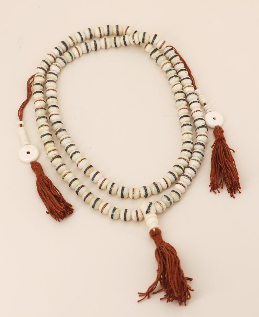108 Tibetan Meditation Mala with Counters, Inlay Beads、mySite、topwebapps