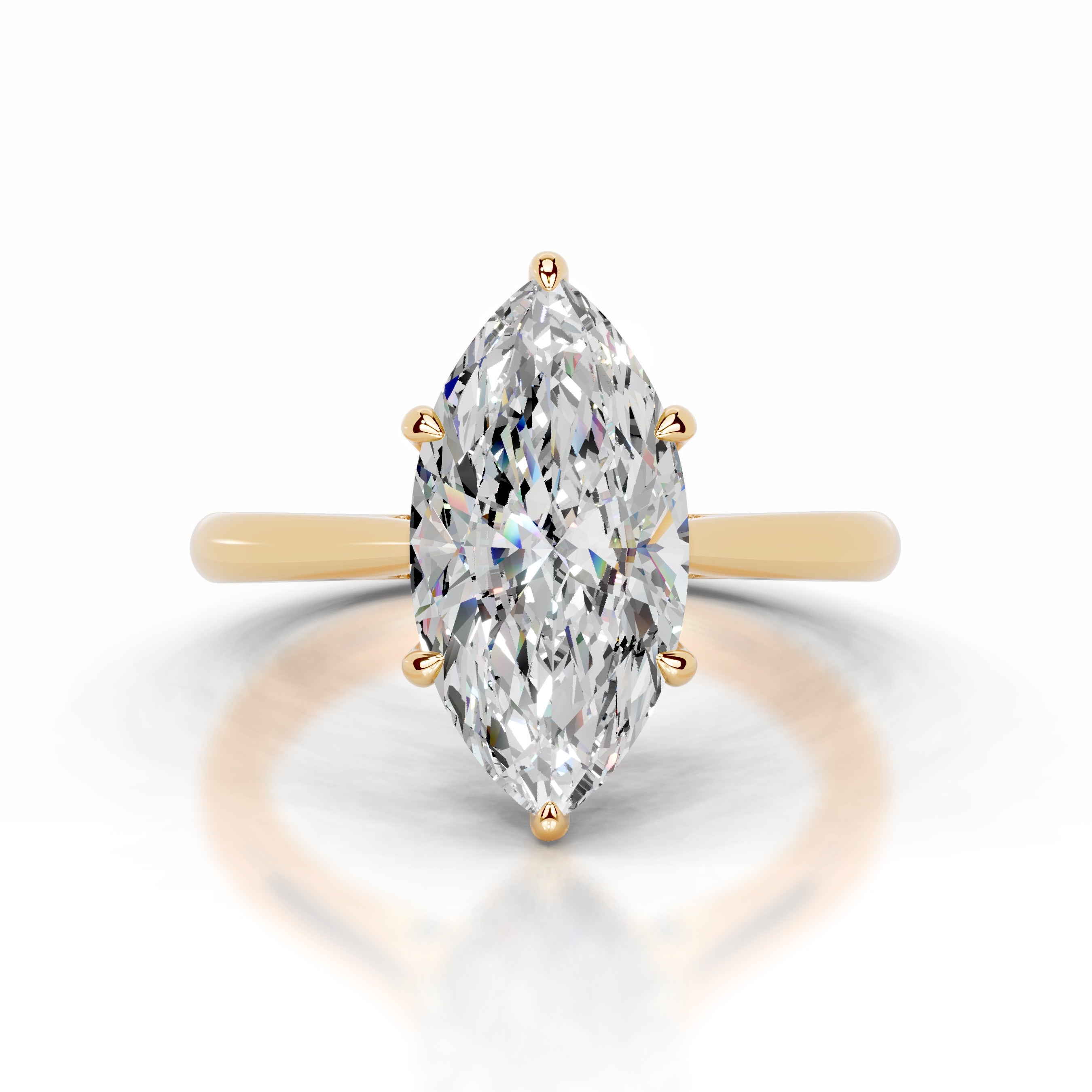 Araluen Moissanite & Diamond Ring - 18K Yellow Gold、mySite、hinf8tx79