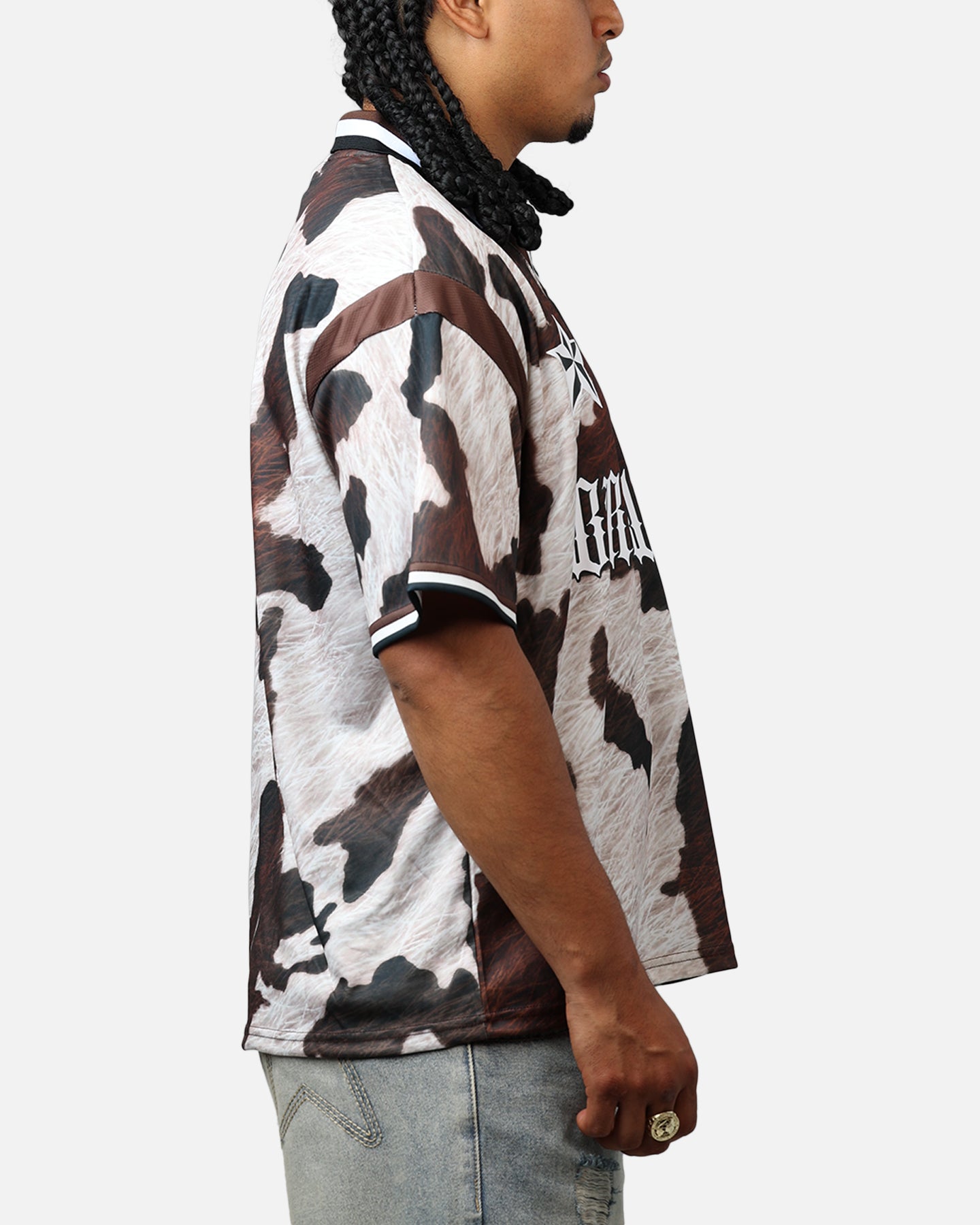 Bravest Cow Print Jersey Brown/White、mySite、zt4zffjzw