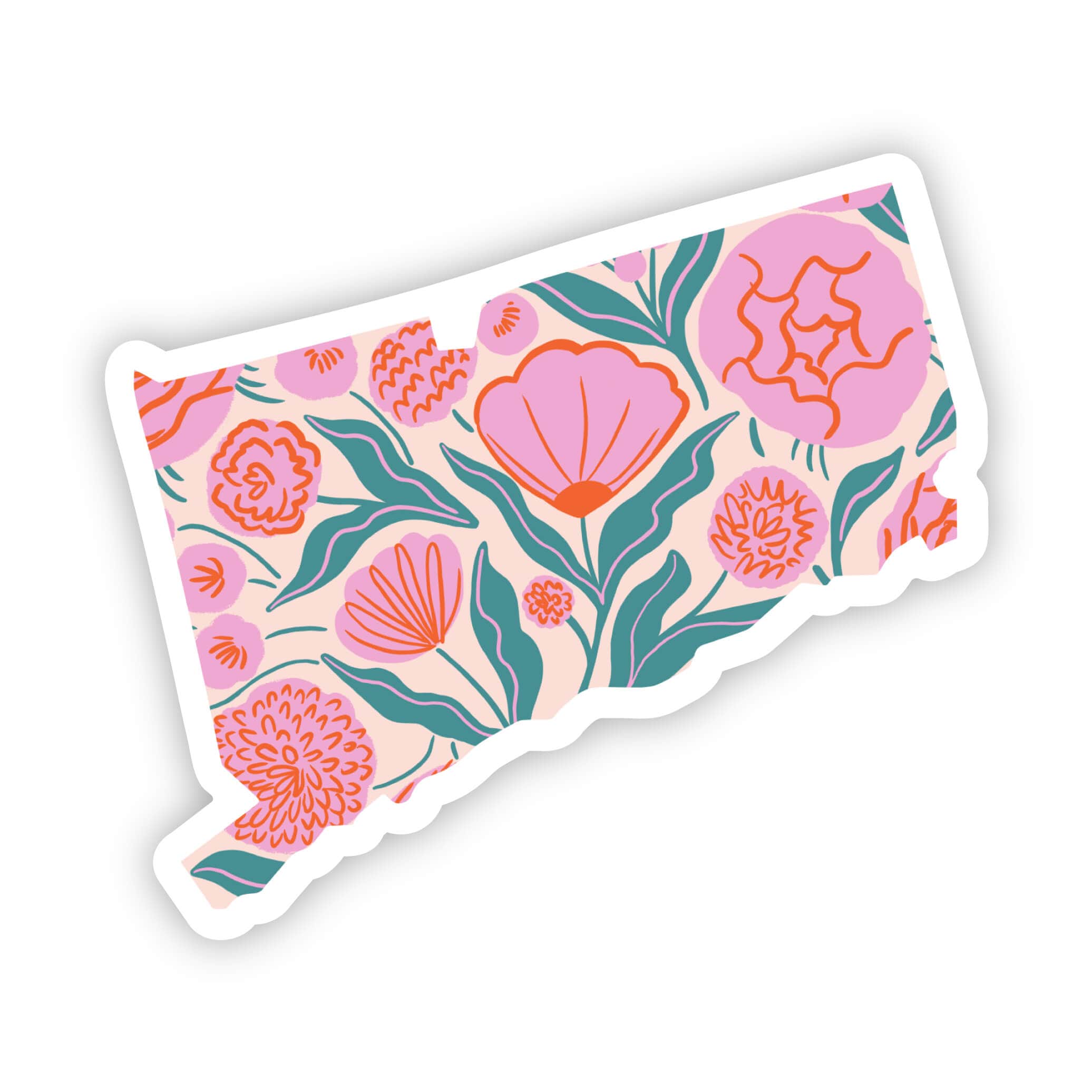  Connecticut Sticker - Elegant Floral、mySite、ghnorth