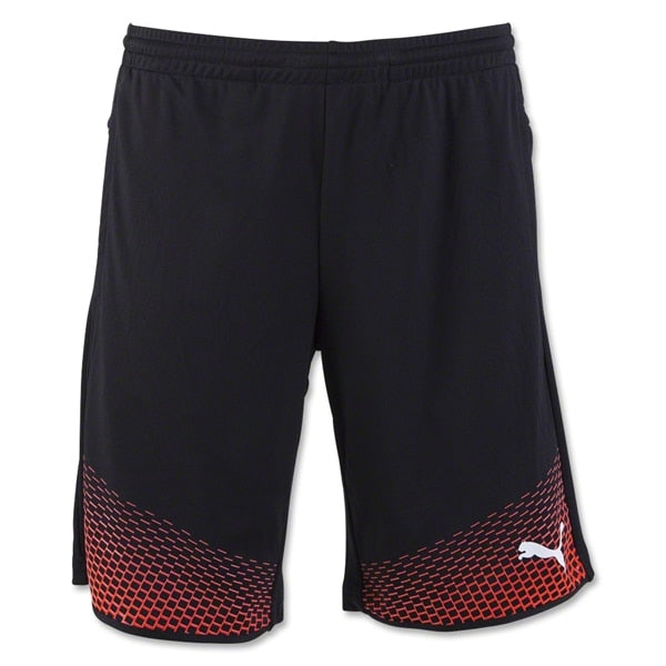 PUMA Men's EvoTrg Touch Shorts PUMA Black/ Red Blast、mySite、noshort