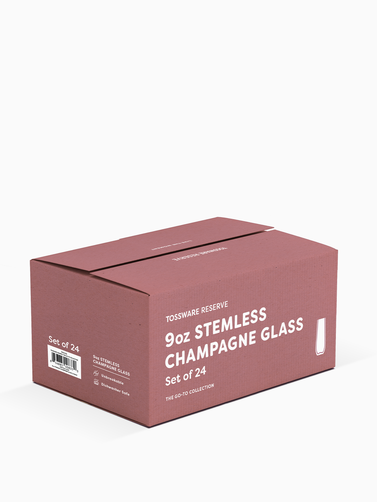 RESERVE 9oz Stemless Champagne Tritan Copolyester Glass、mySite、camillekostekn