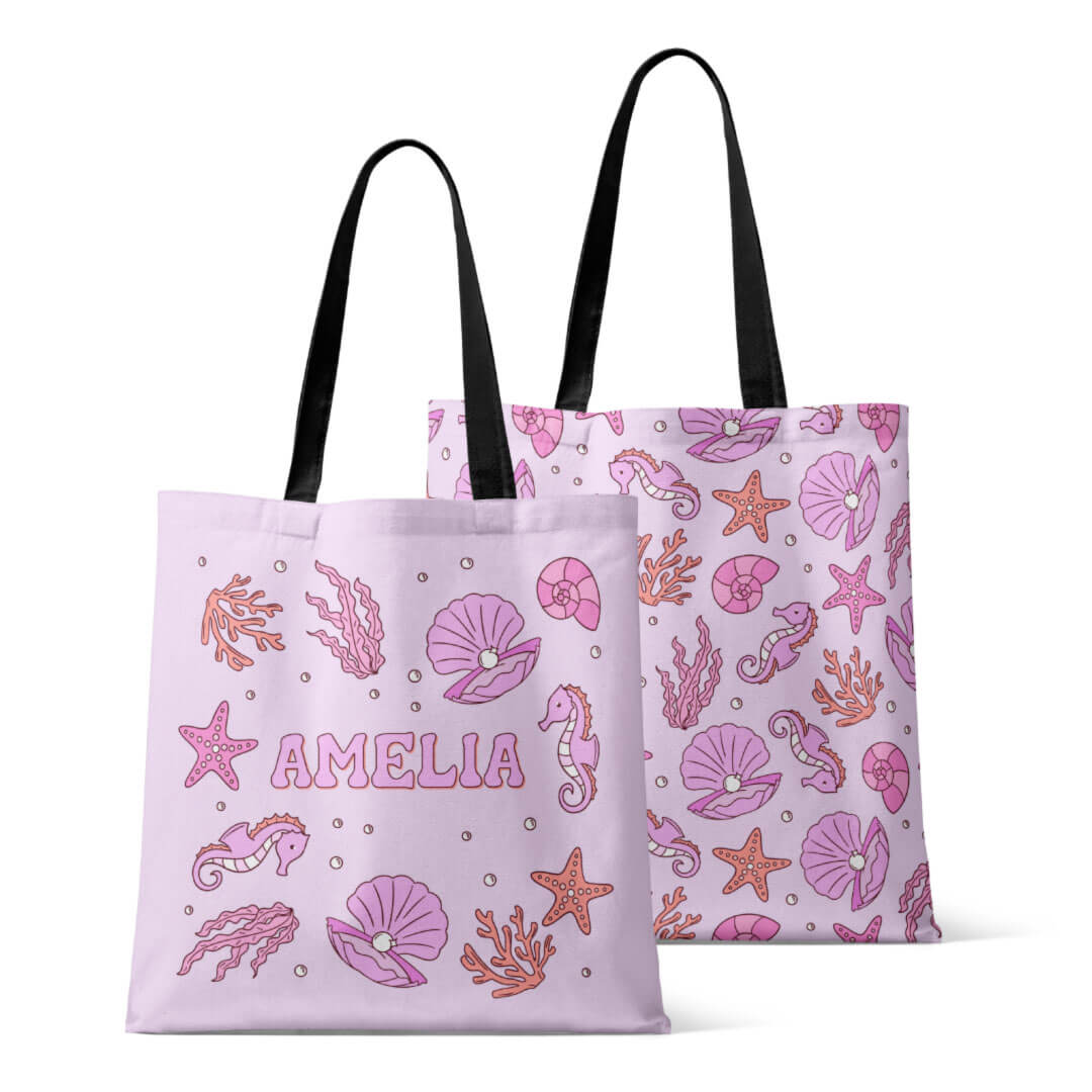  Personalized Tote Bags | Tiny Tides Pink、mySite、layawaytickets