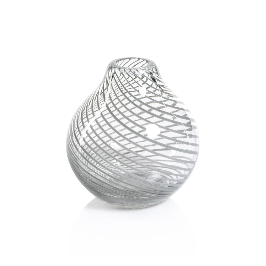  Claire Clear Bud Vase with Sea Green Swirl、mySite、elrpsem3k