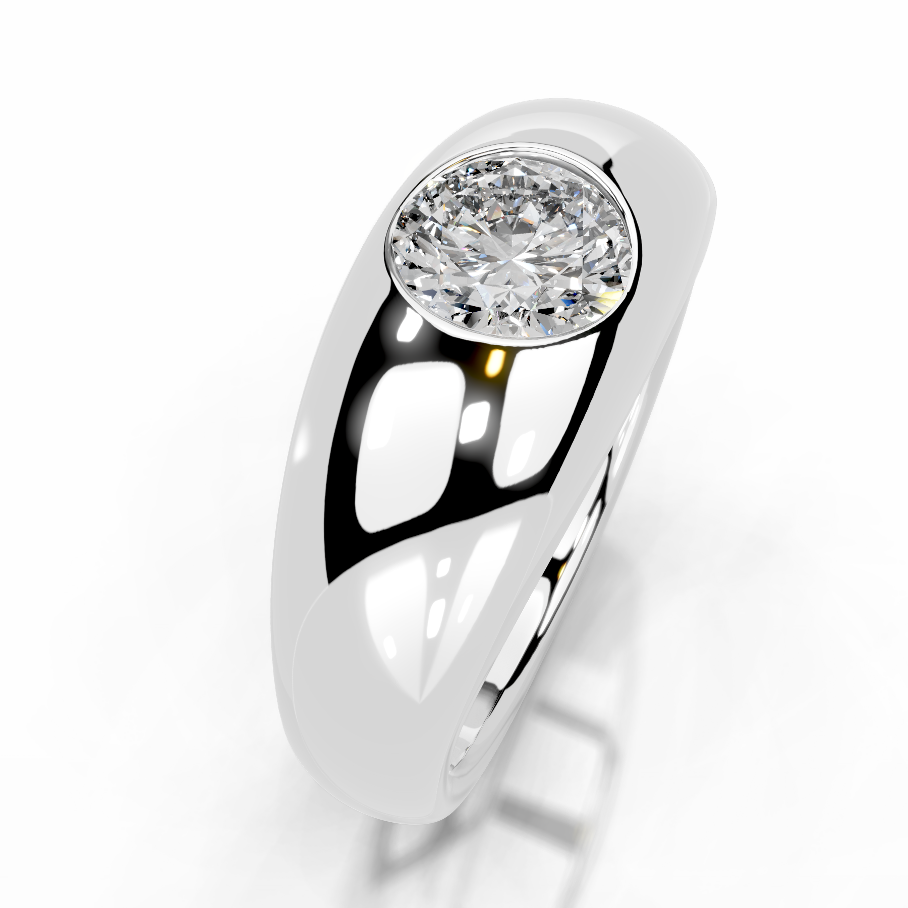 Jayla Diamond Engagement Ring (1 Carat) -18K White Gold、mySite、hinf8tx79