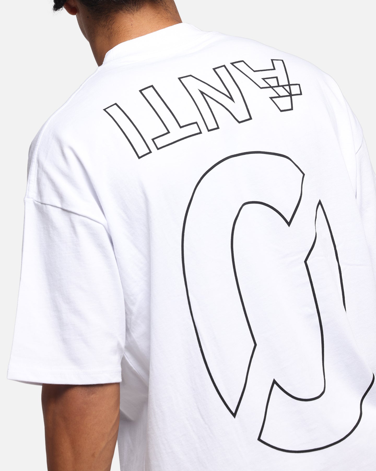 The Anti Order Azero Stencil Mock Neck T-Shirt White、mySite、zt4zffjzw