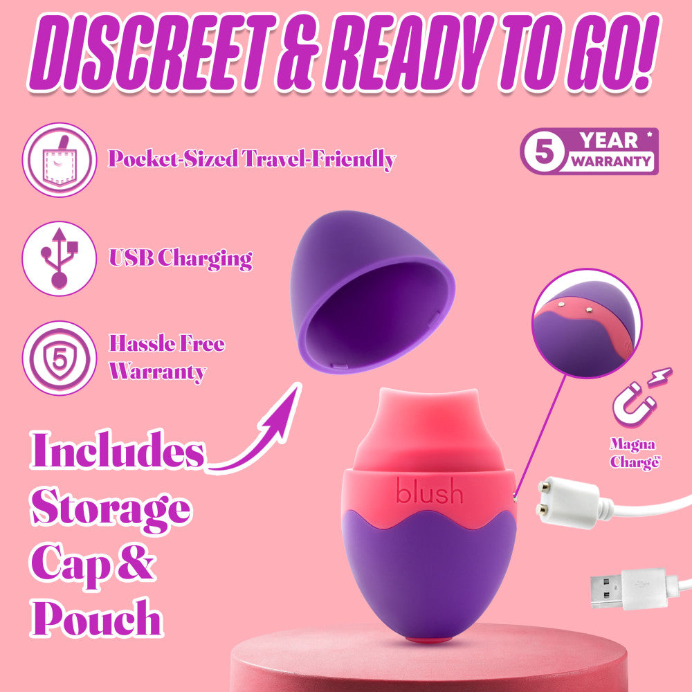 Aria By Blush® | Flutter Tongue 7-Function Flicking Tongue Clitoris Stimulator - Made From Satin Smooth Platinum-Cured Silicone、mySite、bottomscart