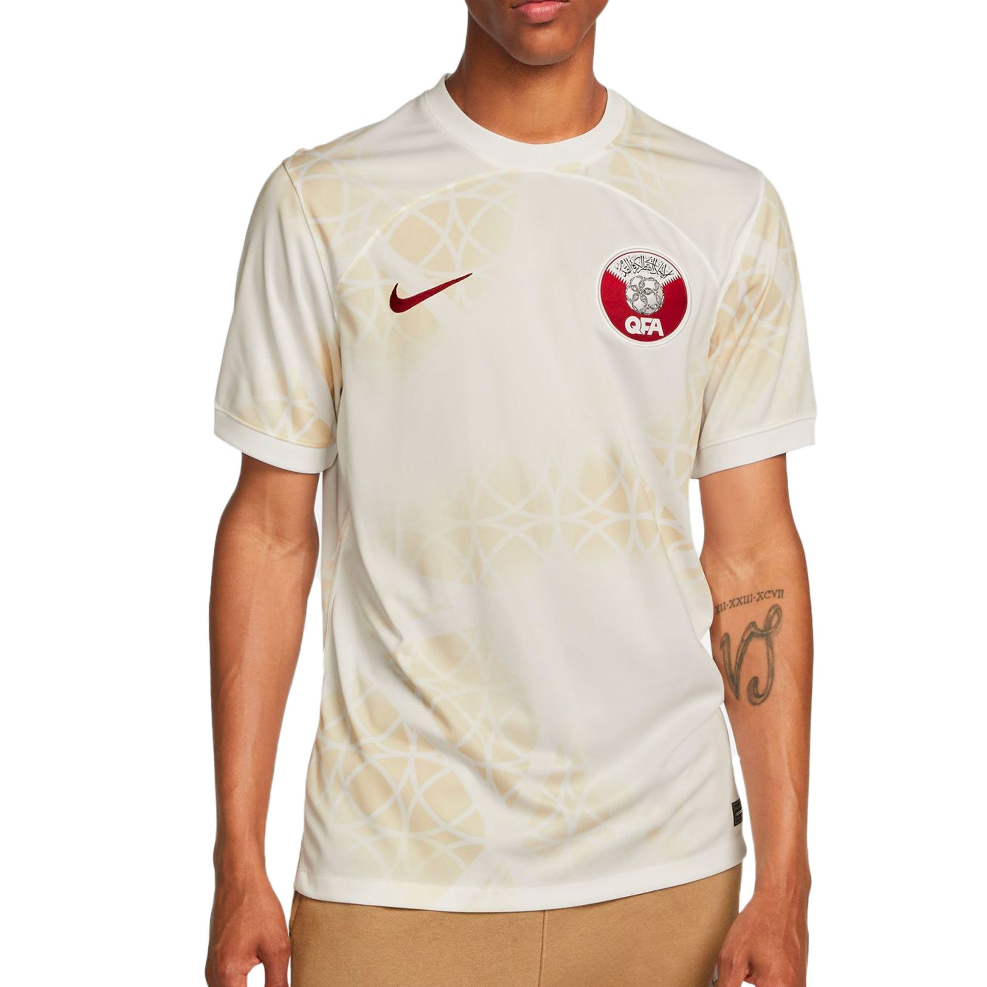 Nike Men's Qatar 2022/23 Away Jersey White/Desert Maroon、mySite、bottomscart