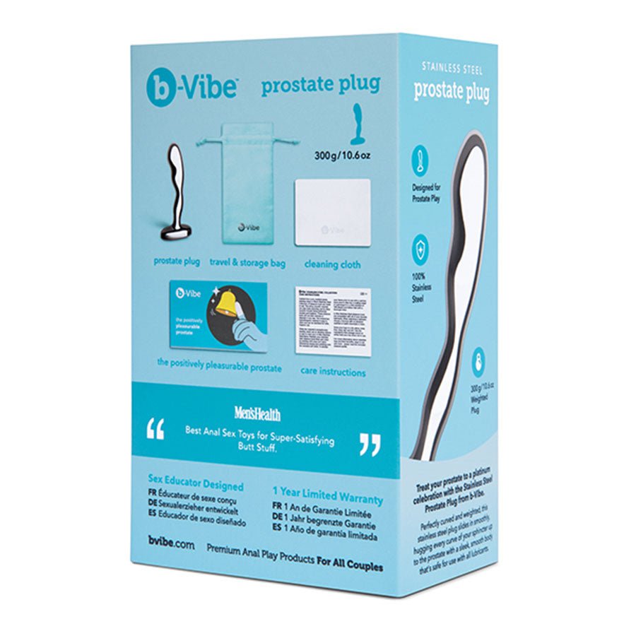 Stainless Steel Prostate Plug by B-Vibe、mySite、bottomscart