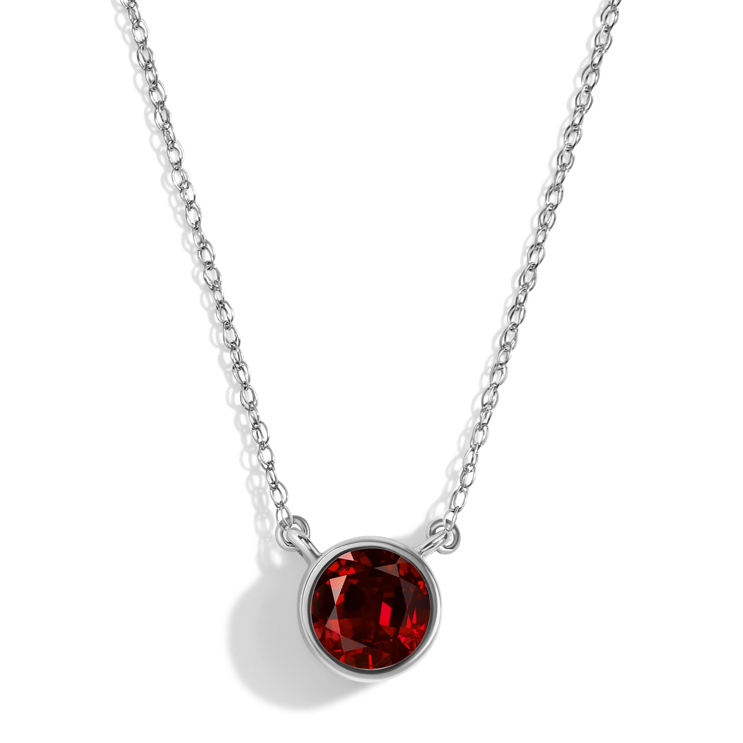 Garnet Necklace - Solitaire、mySite、hinf8tx79