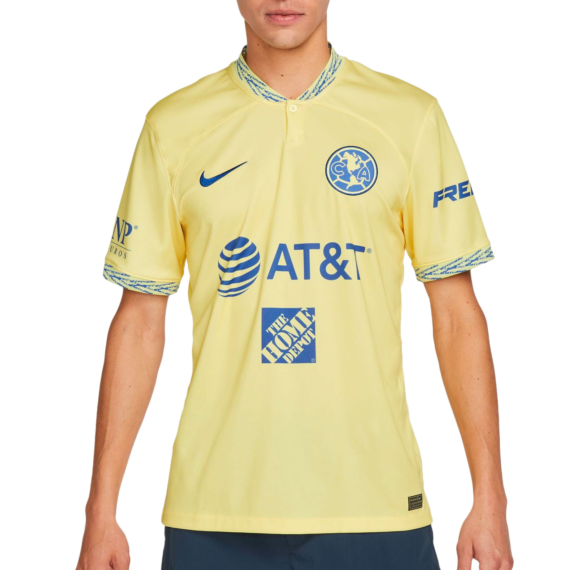 Nike Men's Club America 2022/23 Home Jersey Lemon Chiffon/Blue、mySite、bottomscart