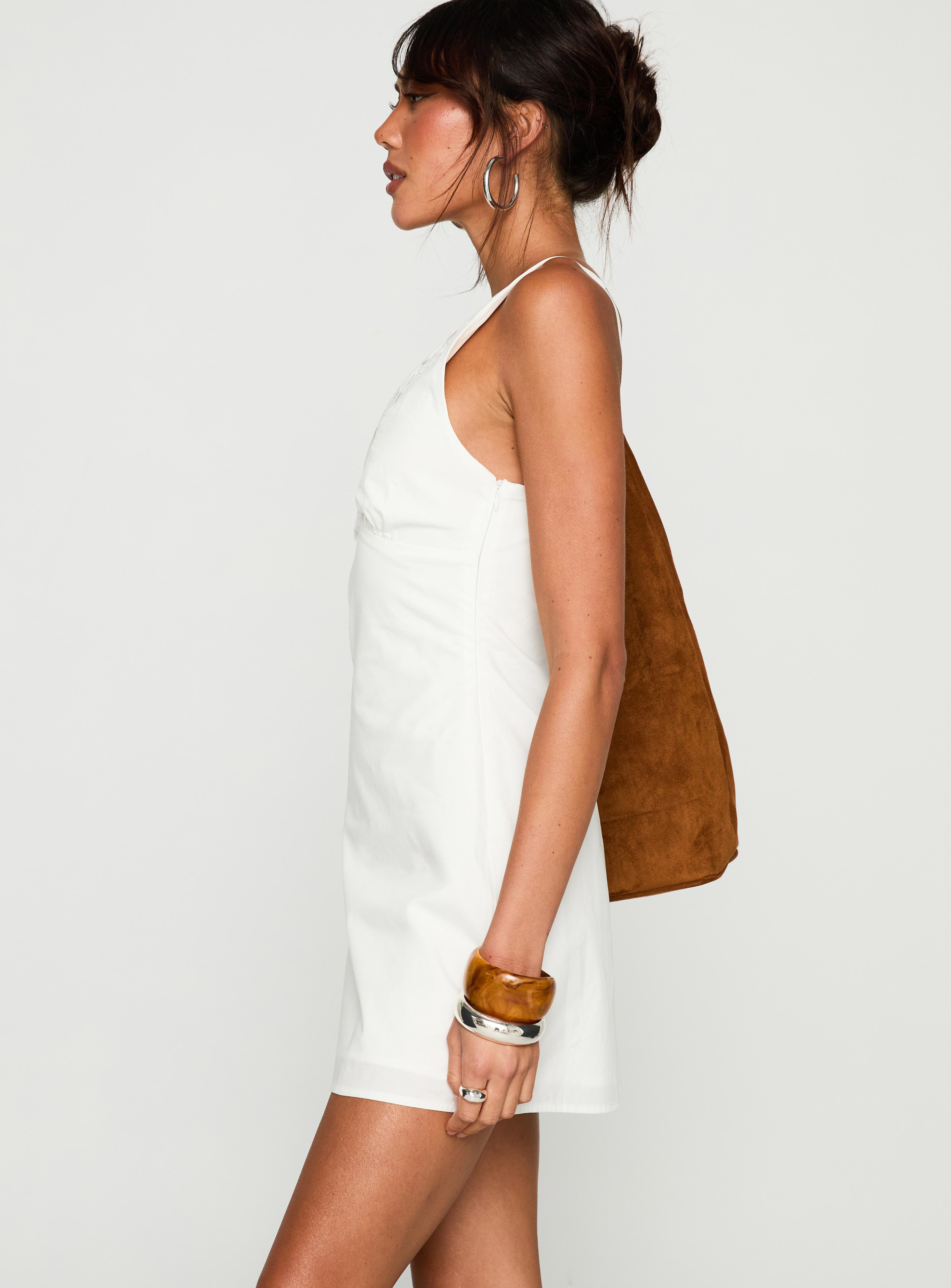 Florien Broderie Mini Dress White、mySite、solidvoid