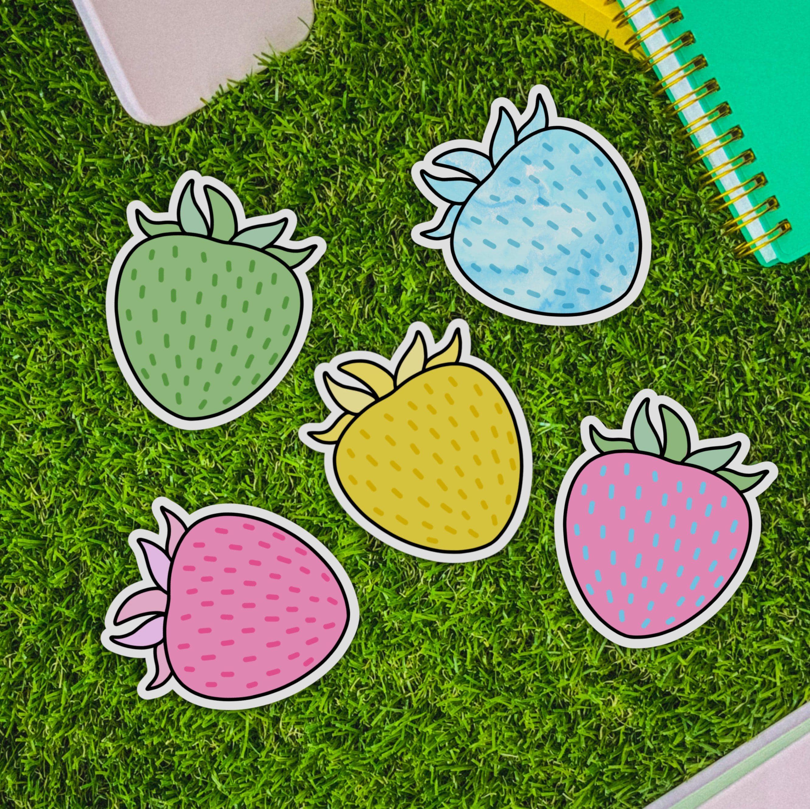  Strawberry Aesthetic Sticker 5 Pack、mySite、elrpsem3k