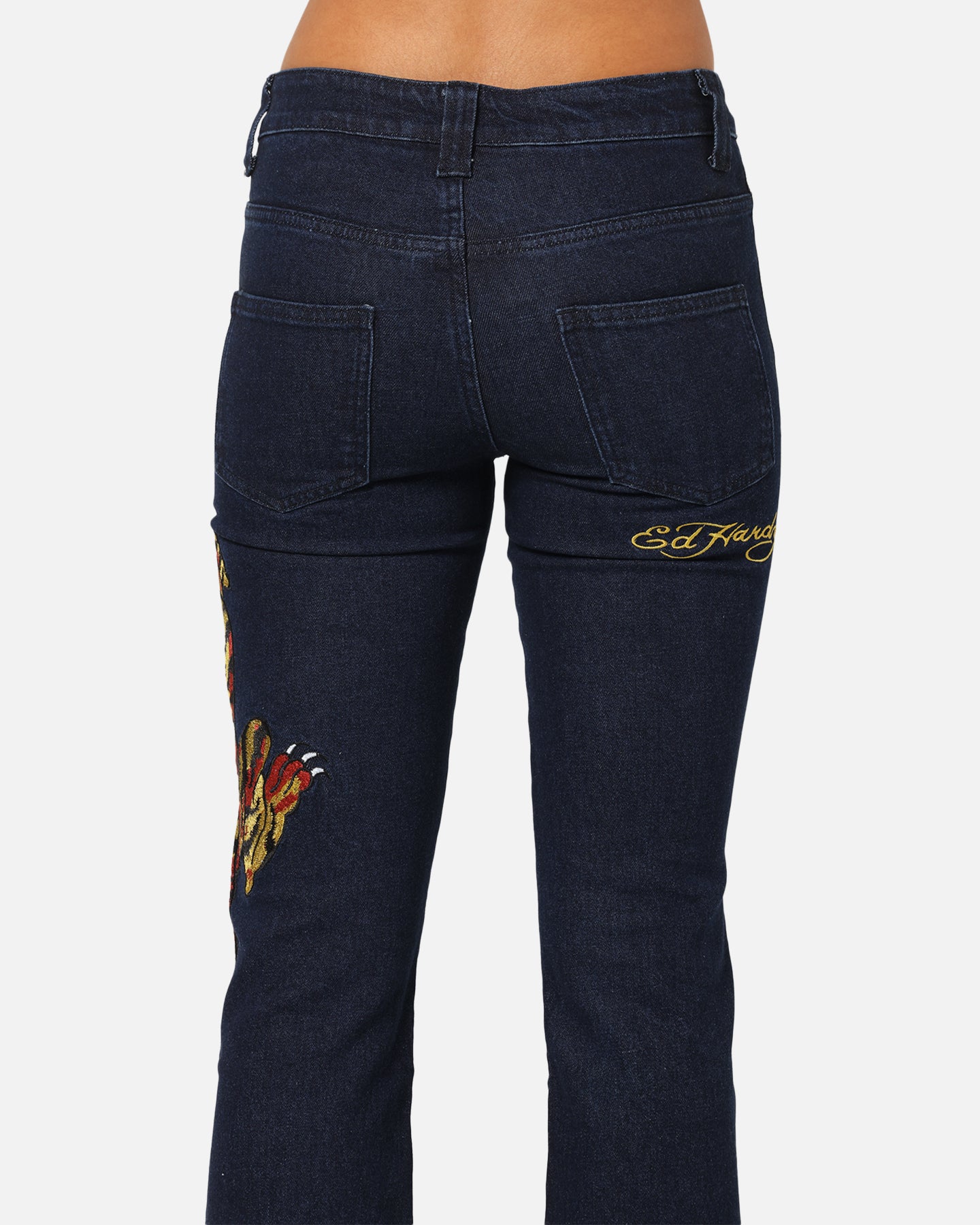 Ed Hardy Women's Feline Bootleg Jeans Indigo Denim、mySite、zt4zffjzw