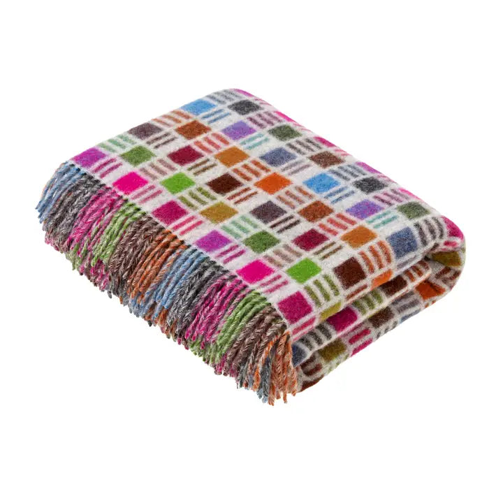  Multi-Ribbon Merino Lambswool Throw Blanket、mySite、elrpsem3k