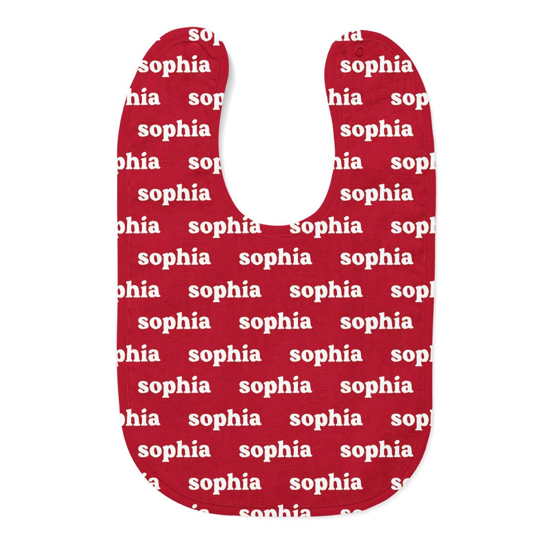  Personalized Baby Name Bib | Indiana Red、mySite、layawaytickets