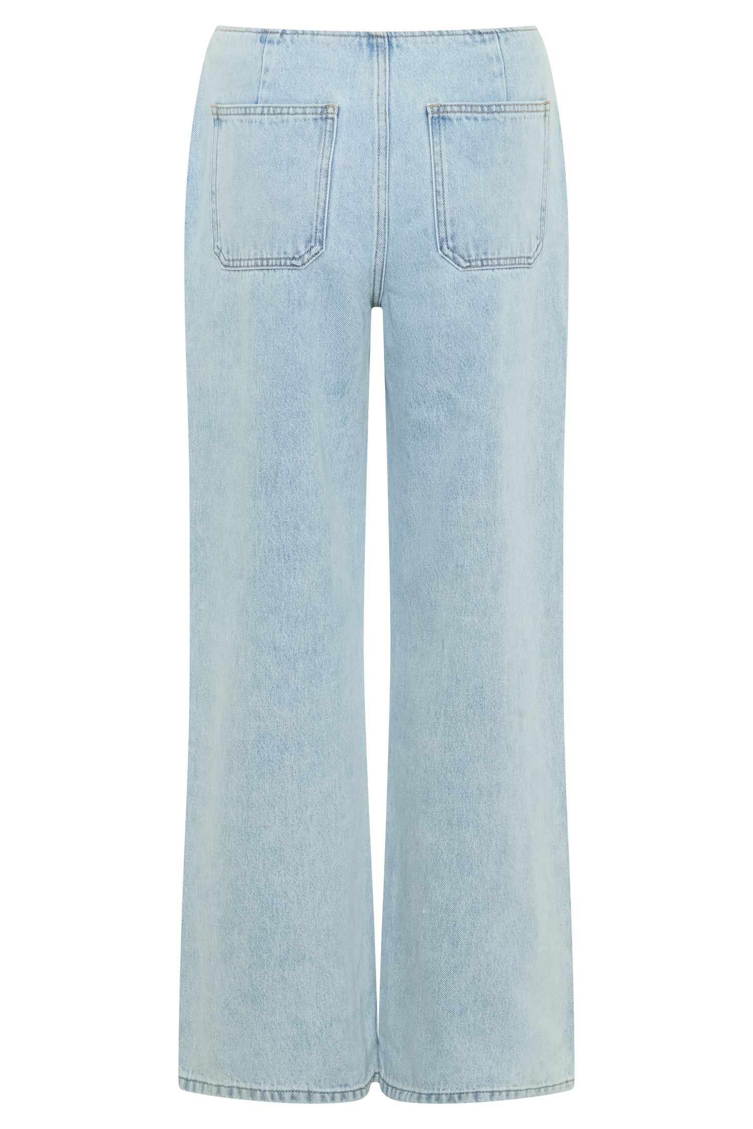 Caitlin Mid Rise Denim Flare Jeans - Light Blue、mySite、solidvoid