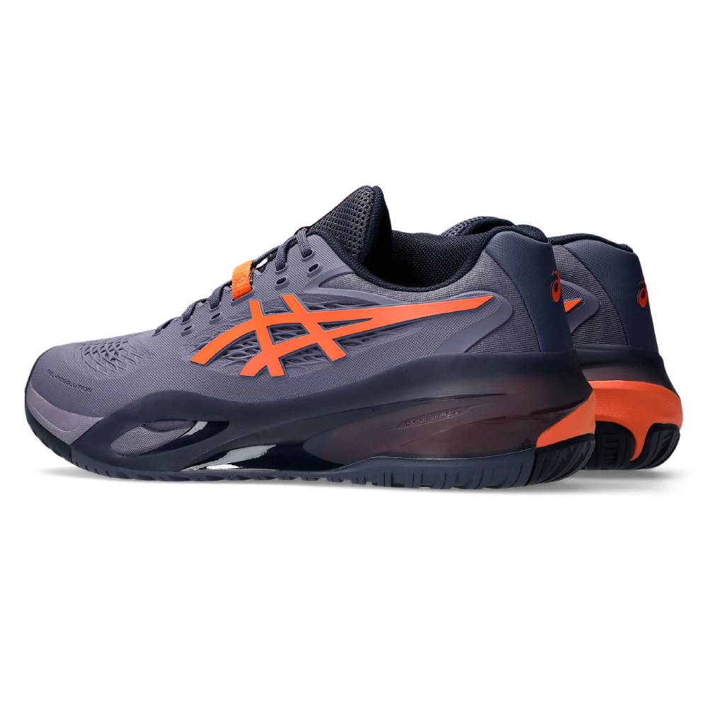 Asics Gel Resolution X Wide Men's Tennis Shoe (Greyish Purple/Nova Orange)