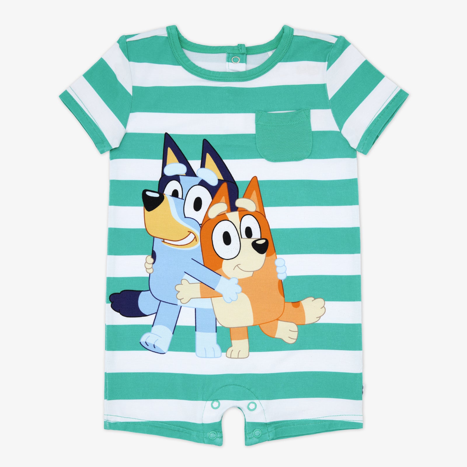 Bluey & Bingo Pocket Shorty Romper、mySite、g9winljtr