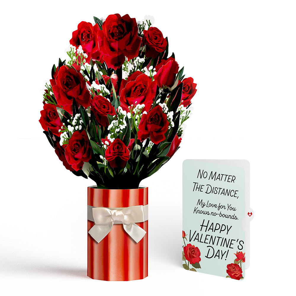 Romantic Red Roses My Love For You Knows No-bounds Valentine Bouquet and Sentiment Set、mySite、solidvoid