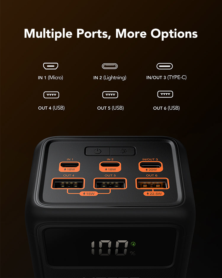 Tank Lite 50000mAh Fast Charging Power Bank for Camping、mySite、fannypackpong