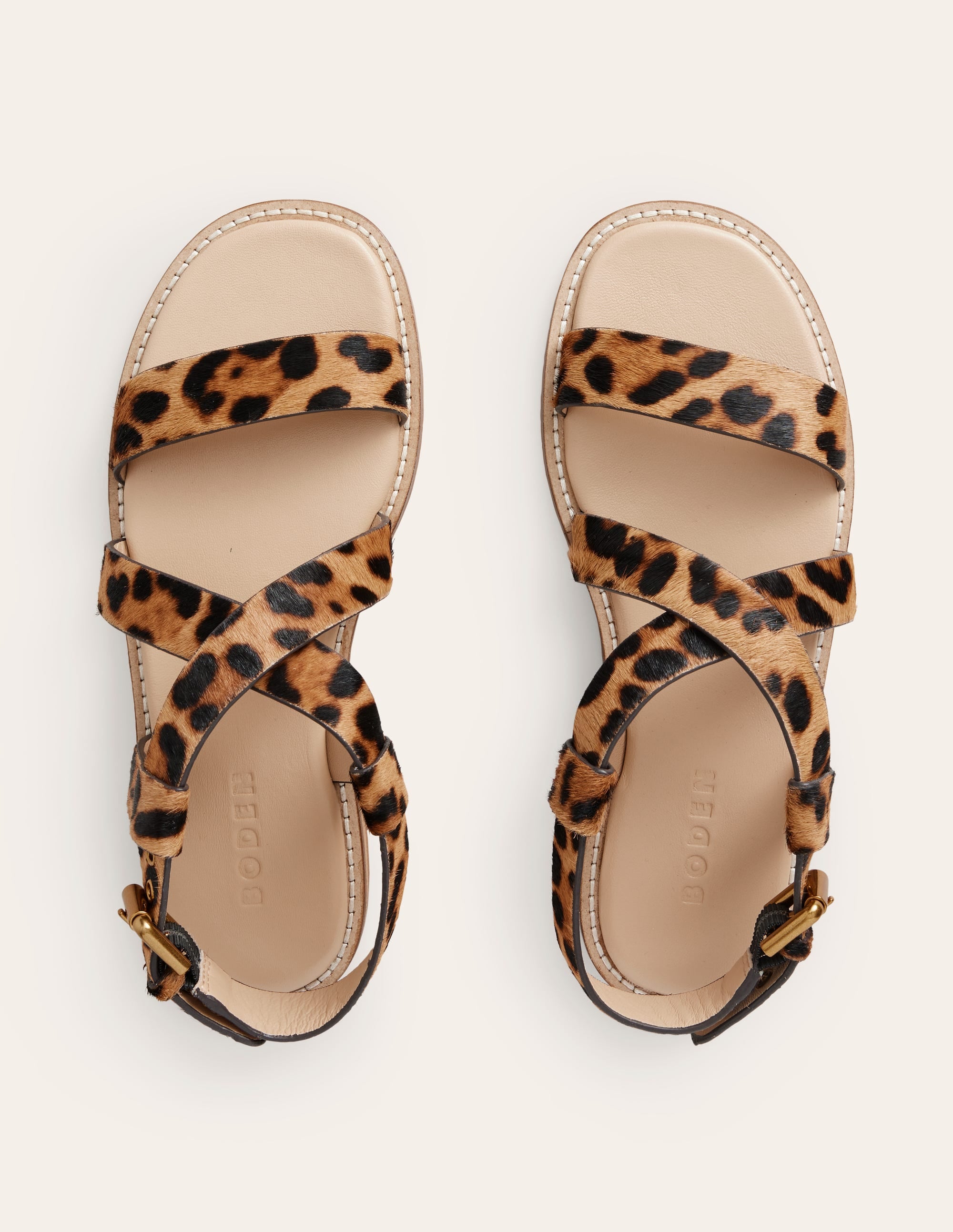  Cross Strap Flat Sandals-Classic Leopard、mySite、ashleygrahame
