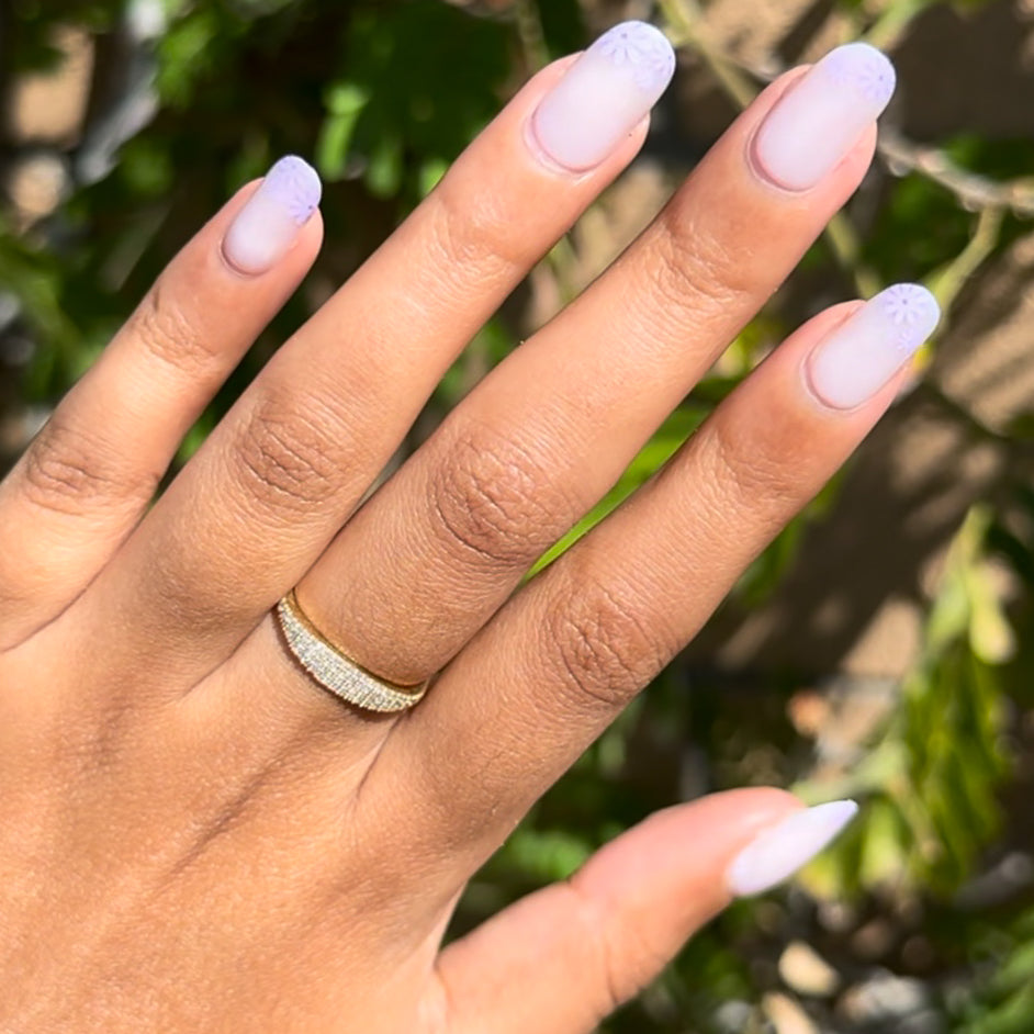 Floral Tip | Short | Round - Tab Press-On、mySite、solidvoid