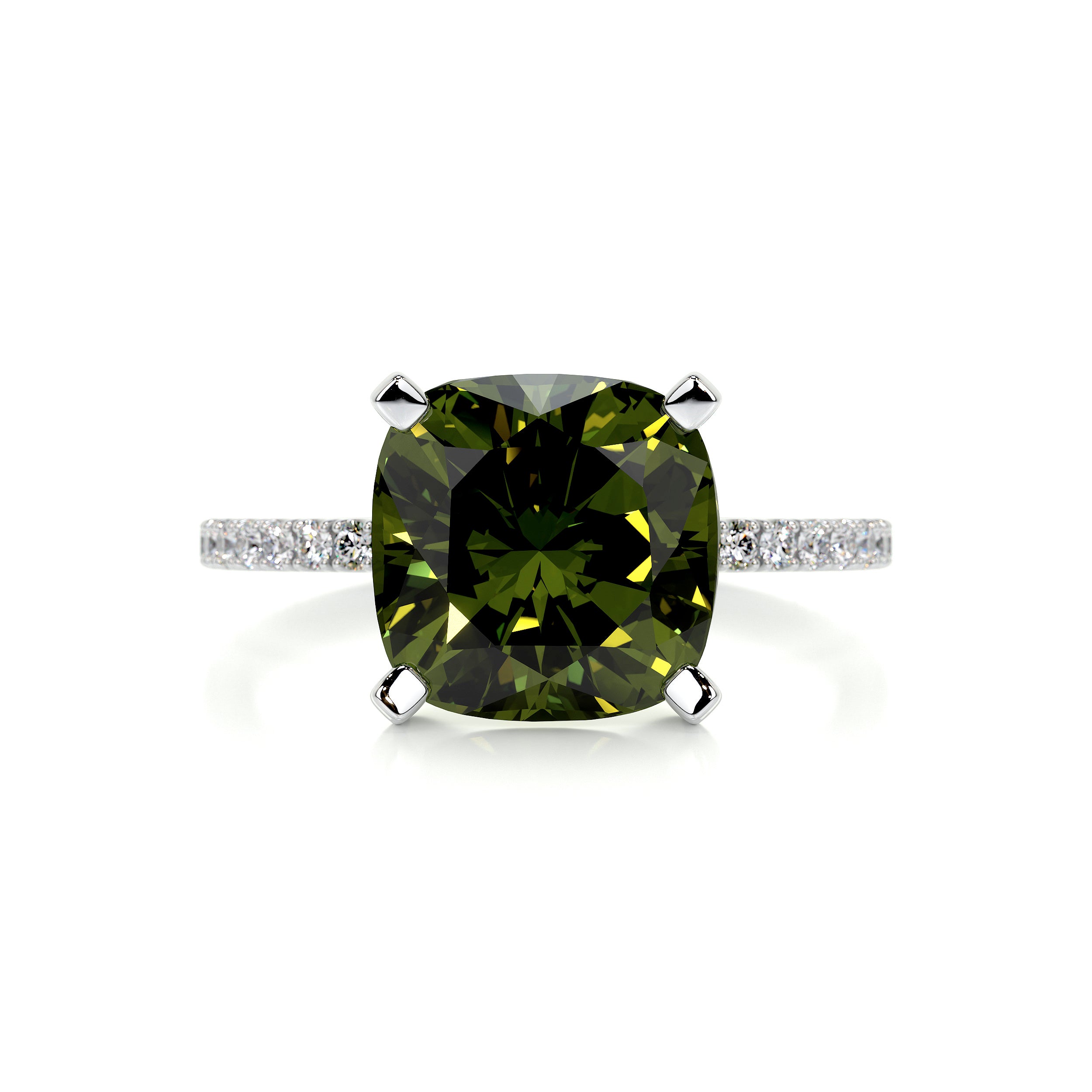 Stephanie Gemstone & Diamonds Ring (6 Carat) -14K White Gold、mySite、hinf8tx79