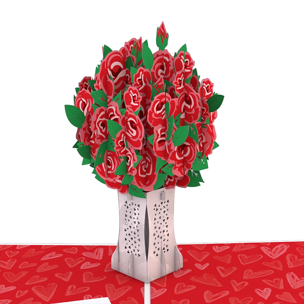 Love Rose Arrangement Pop-Up Card、mySite、solidvoid