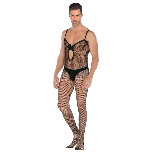 Sexy Fishnet | Sleeveless Bodysuit | Body stocking With Bow | Open Crotch、mySite、bottomscart
