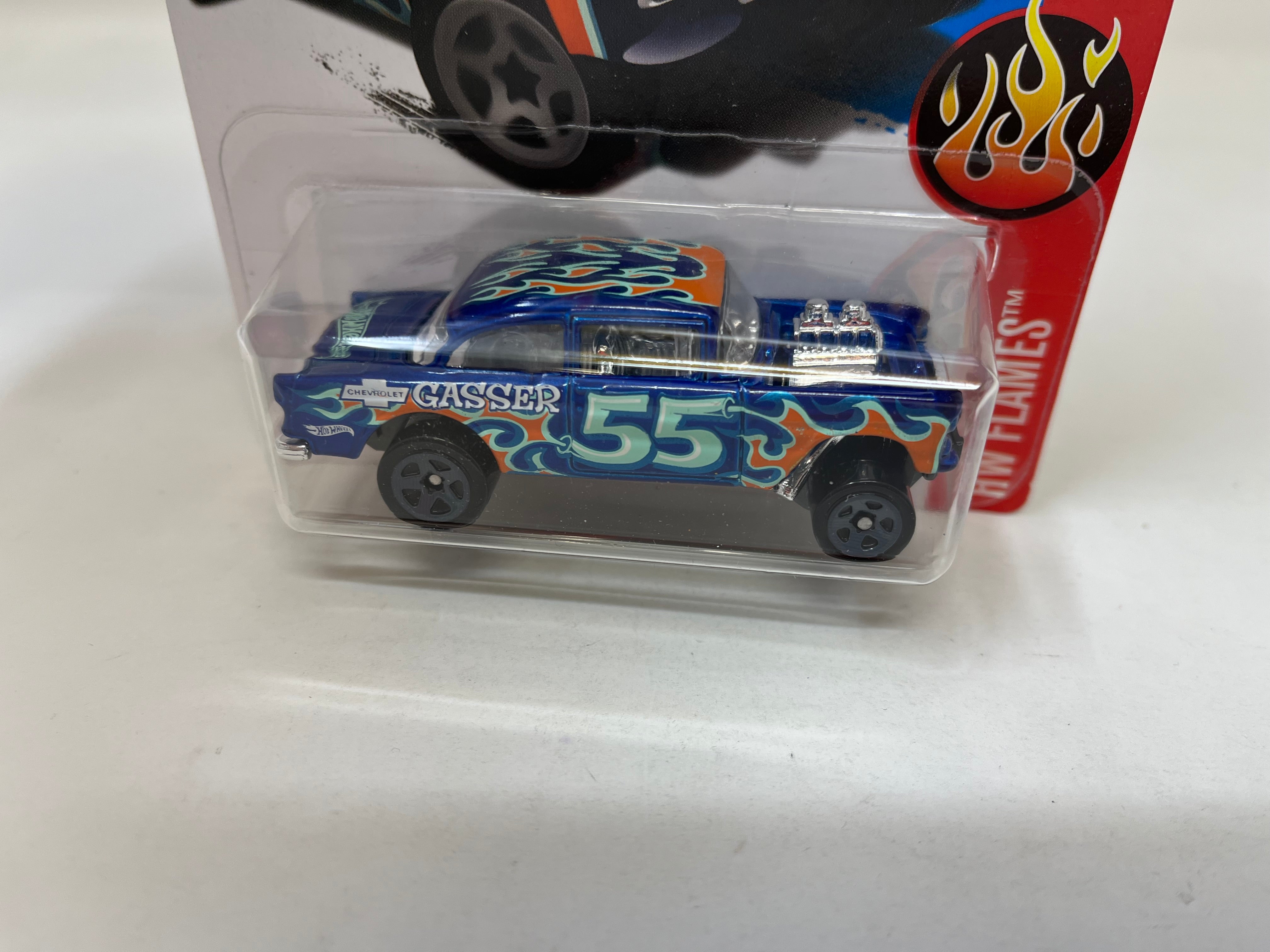 '55 Chevy Bel Air Gasser #109 * Blue * 2017 Hot Wheels USA Card、mySite、hgirdovlk