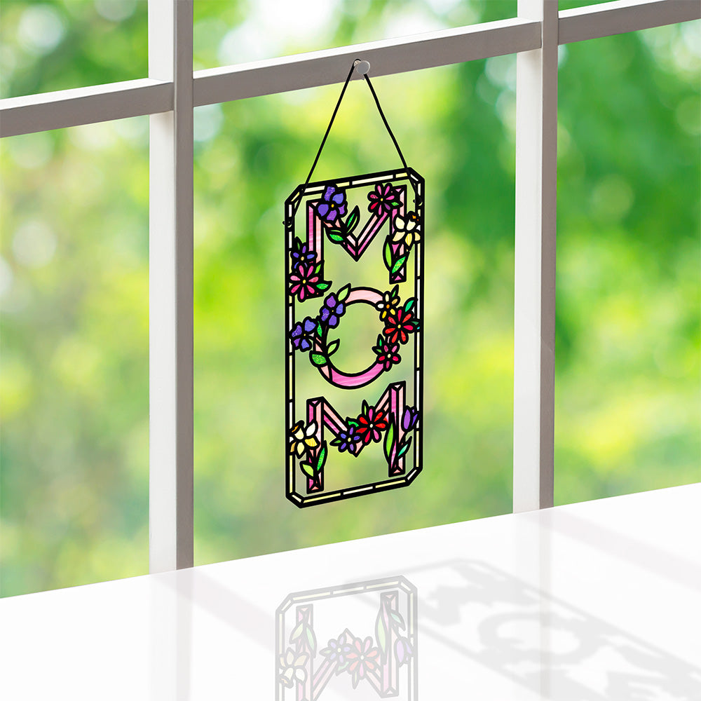 Floral Mom Suncatcher Card、mySite、solidvoid