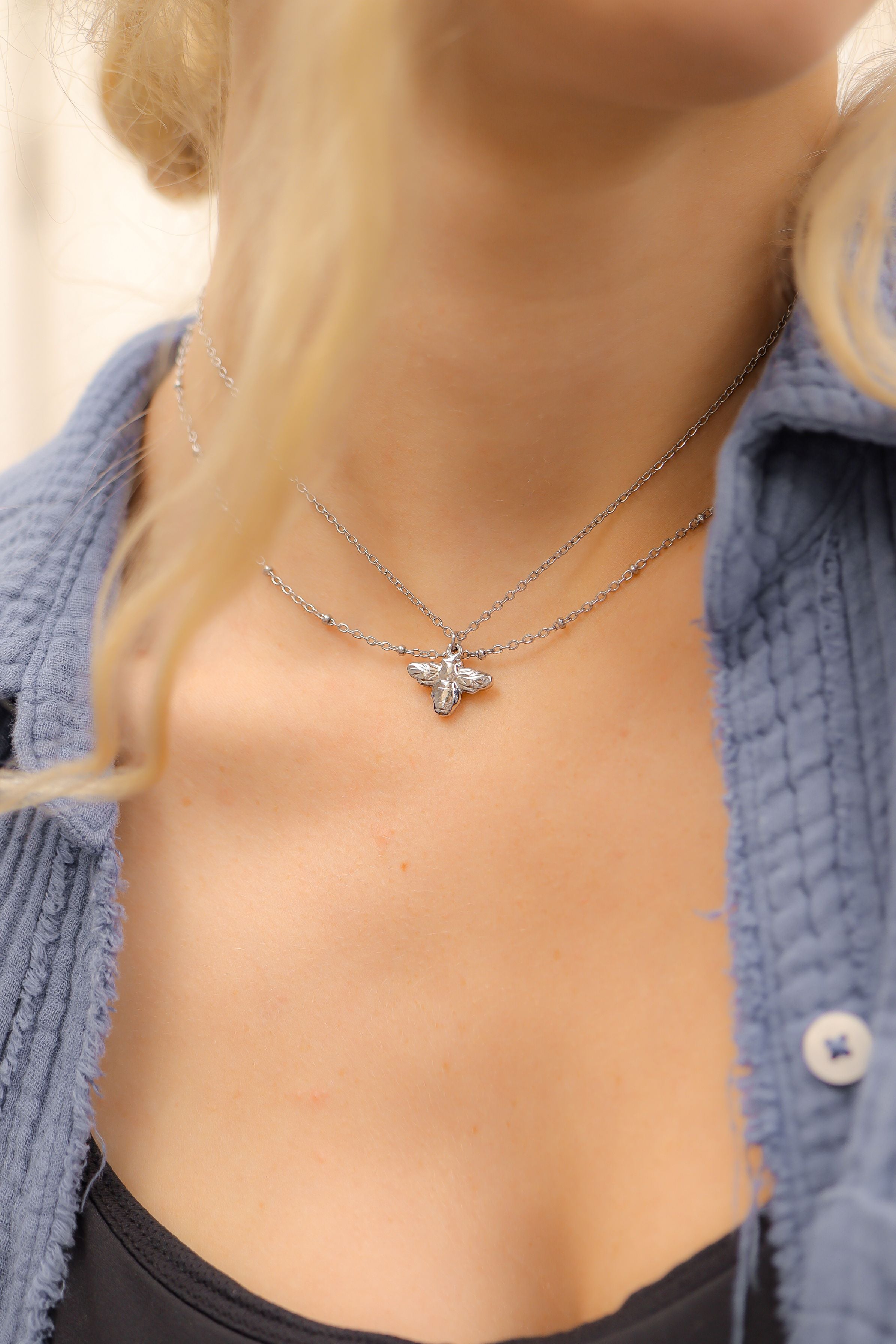 18K Gold PVD Stainless Steel Bee Charm / PDL0102、mySite、dreamappss