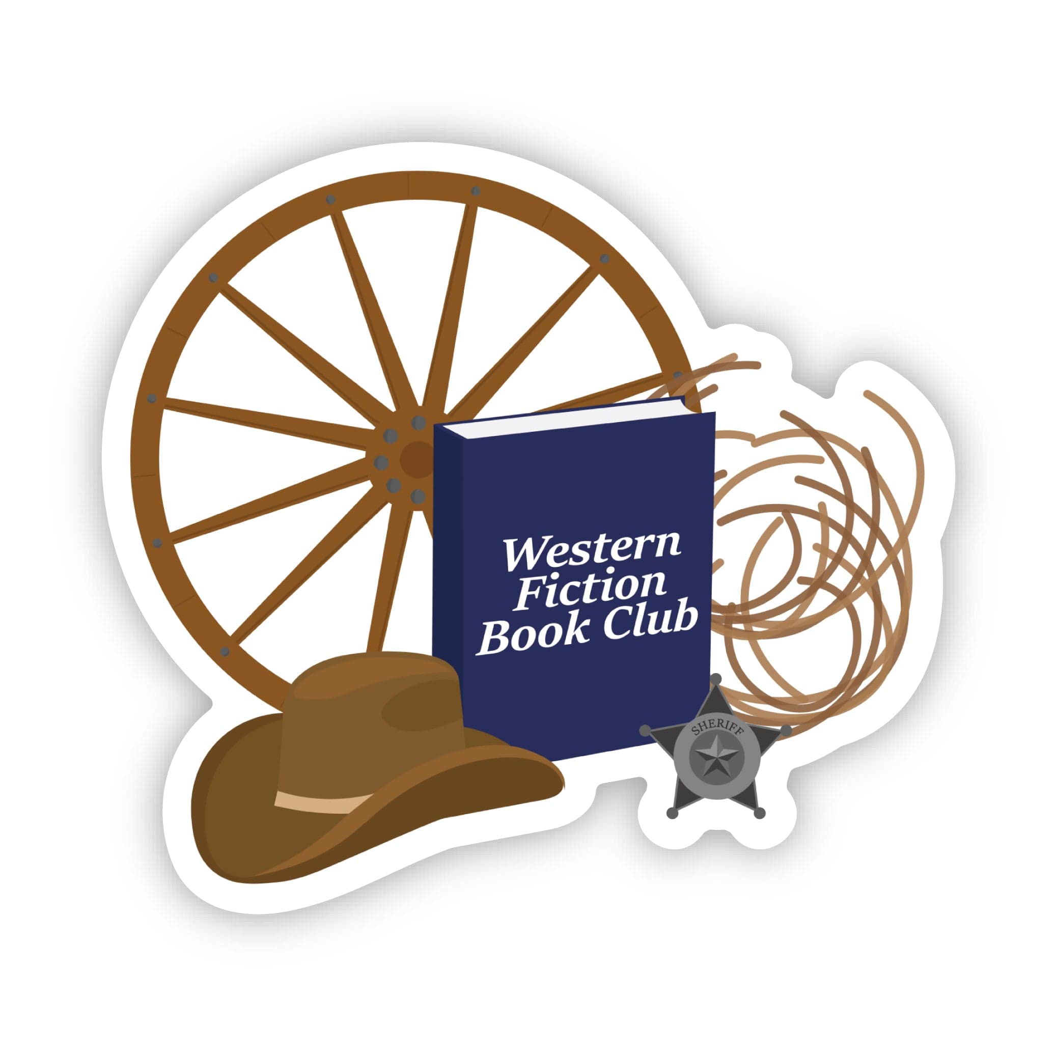  Western Fiction Book Club Sticker、mySite、elrpsem3k