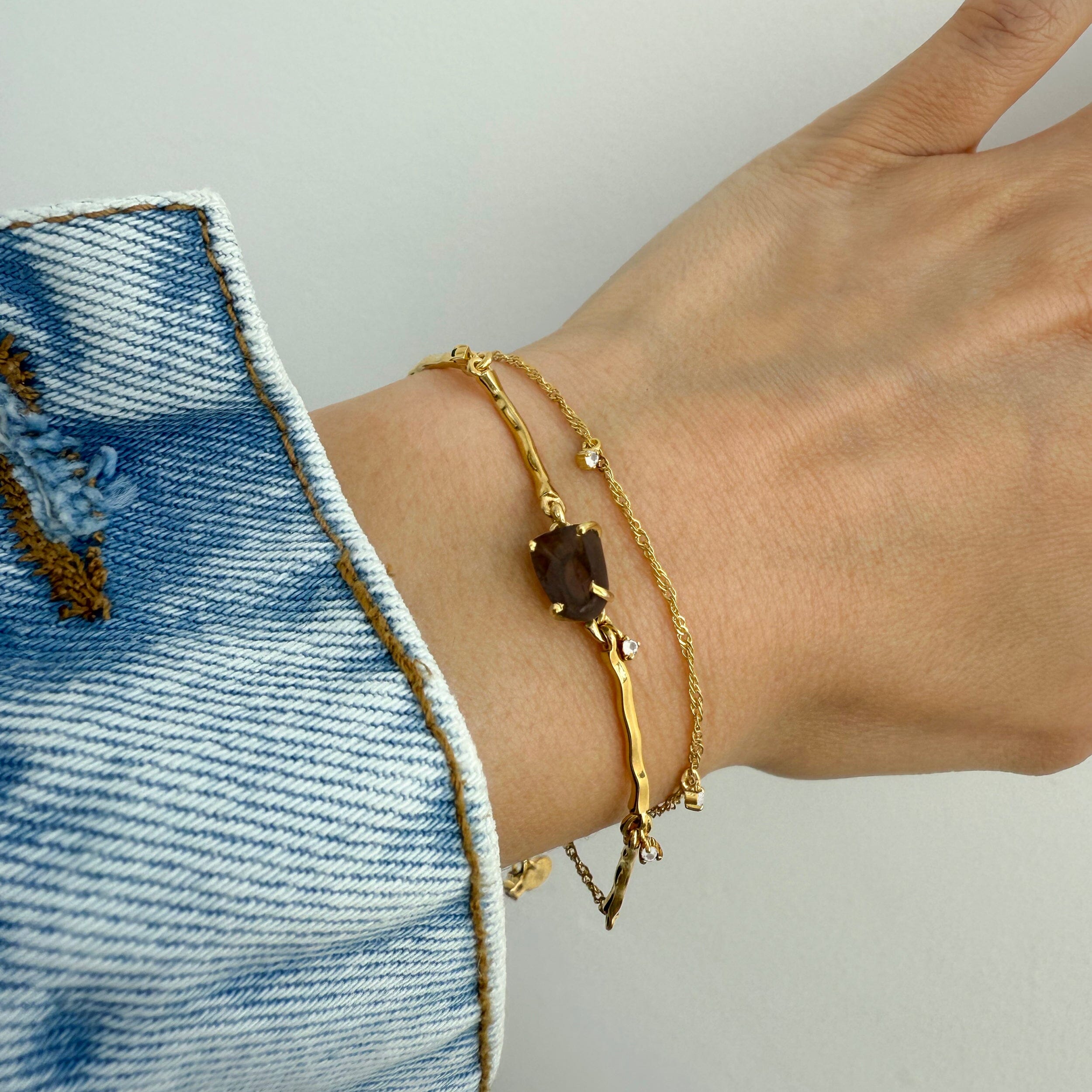 Raw Crystal Bracelet - Flow Smoky Quartz、mySite、hinf8tx79