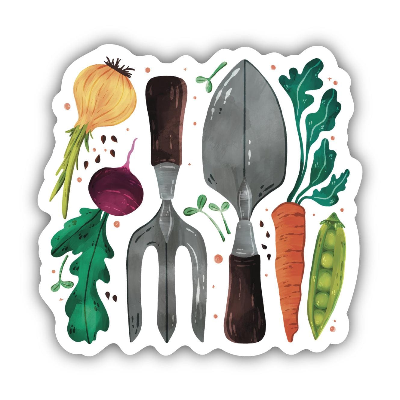 Garden Tools and Vegetables Sticker、mySite、elrpsem3k