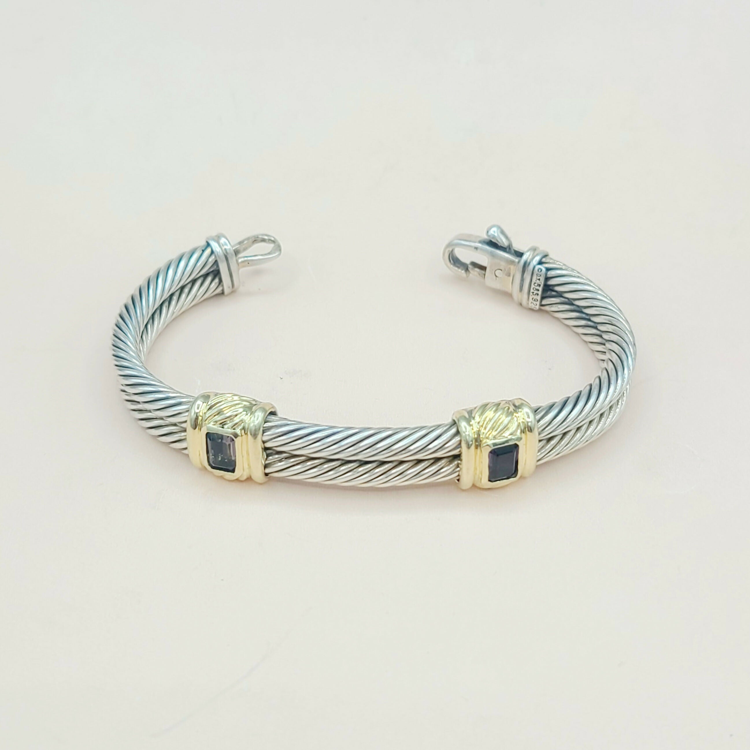 David Yurman Double Cable Renaissance Bracelet Iolite & Gold、mySite、hinf8tx79