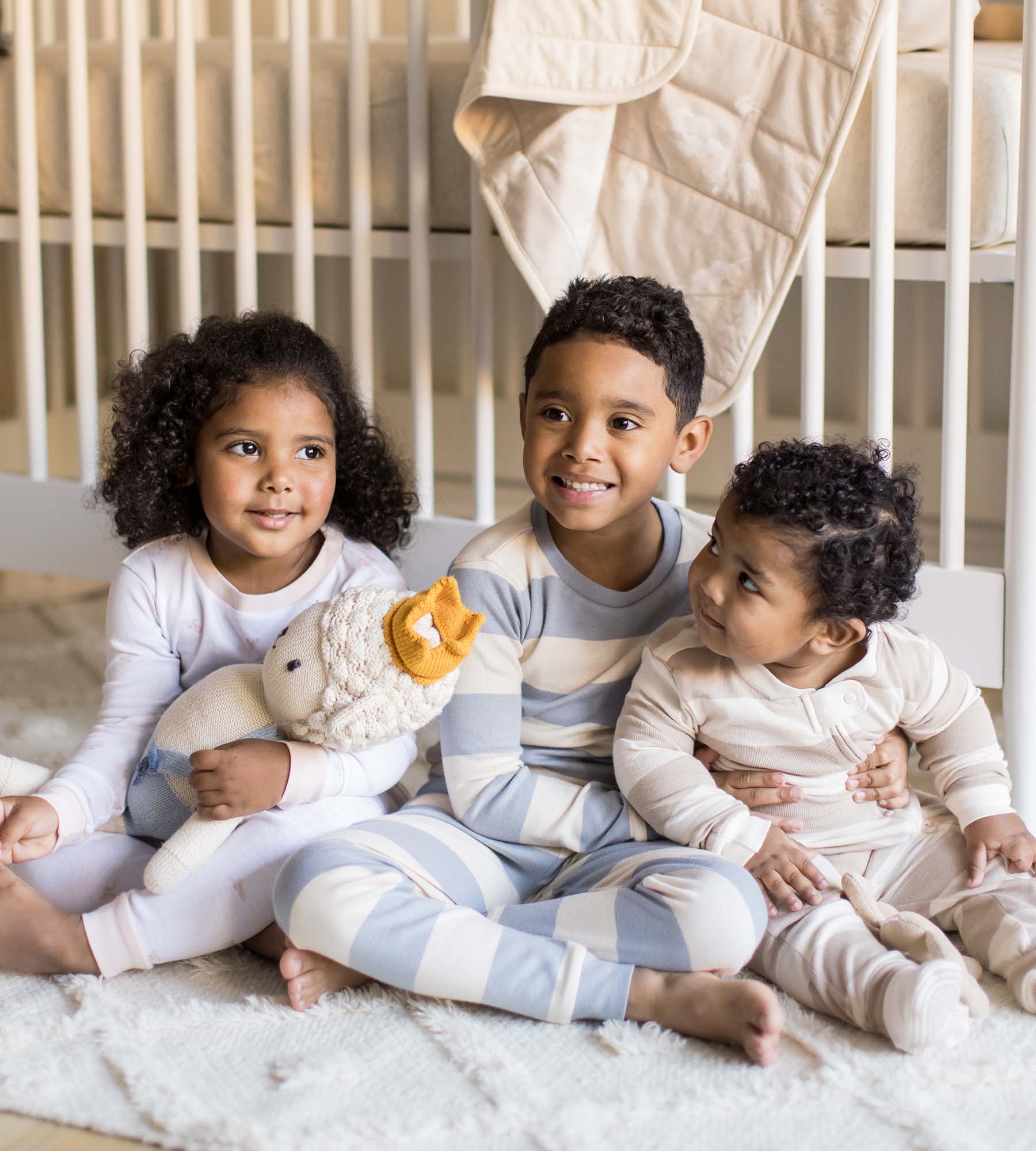 Rugby Stripe Organic Cotton Sleep & Play - Quarry、mySite、g9winljtr